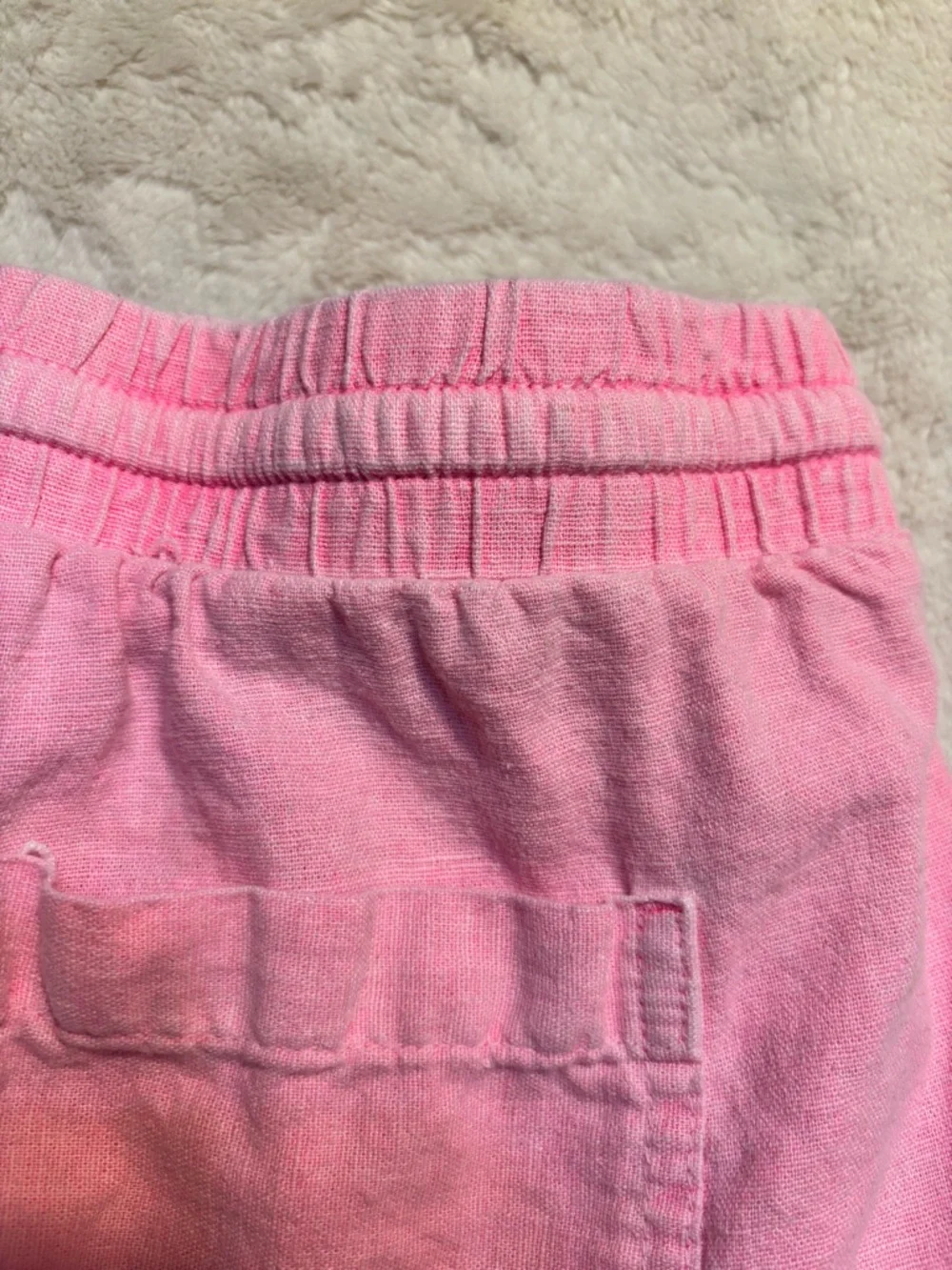 Universal Thread Shorts XS Pink Linen Rayon Elastic Waist Drawstring Casual
